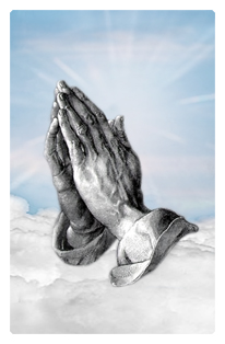 Praying Hands Clouds Blue